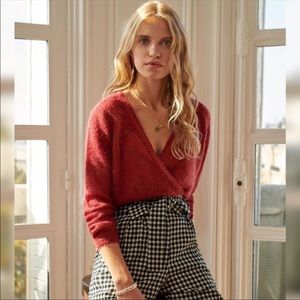 Sezane Timothy Wrap Sweater mohair